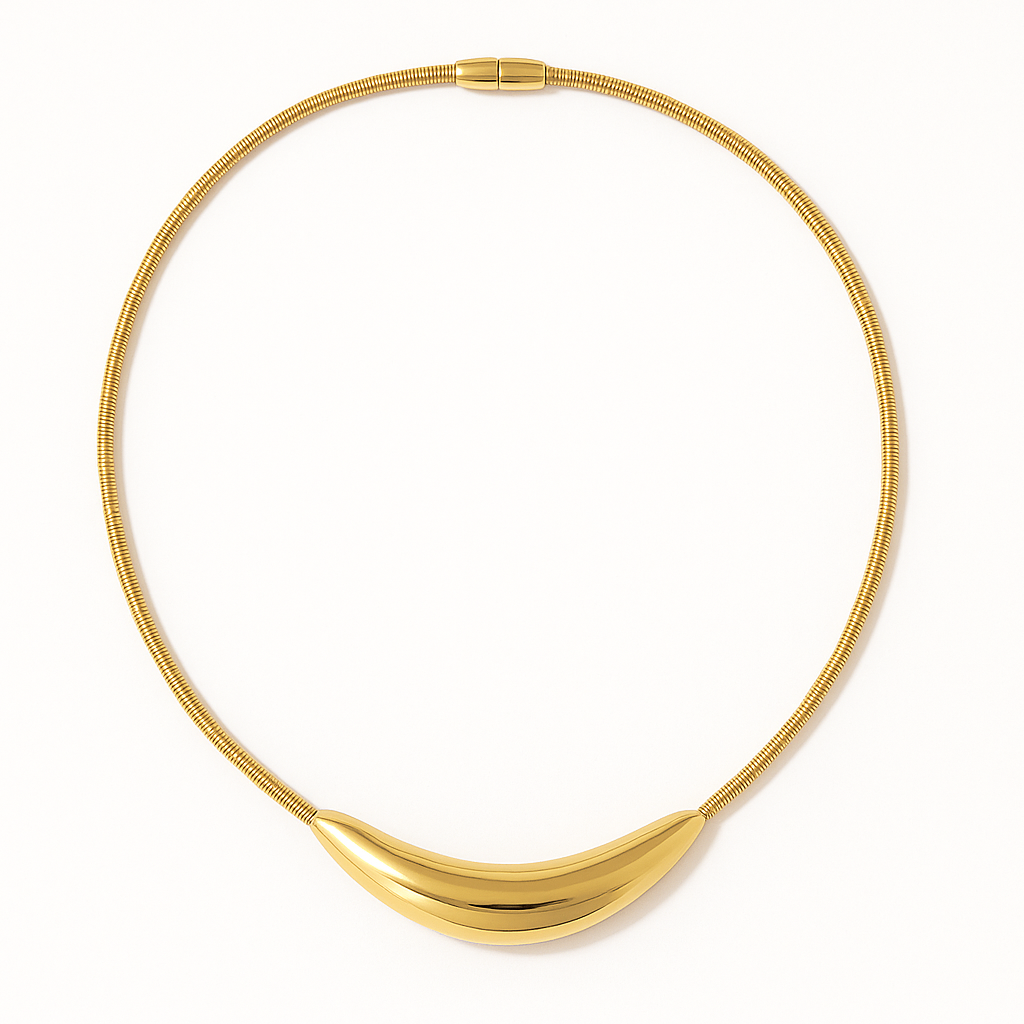 Curved Shaped Pendant Necklace Collection