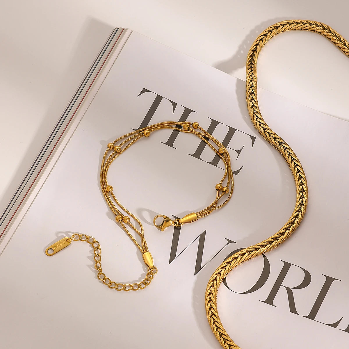Gold Three-layer Bracelet Chain