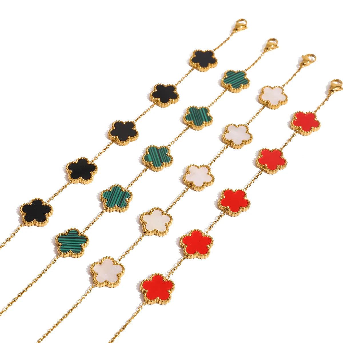 Multi-color 5-petal Flower Bracelet
