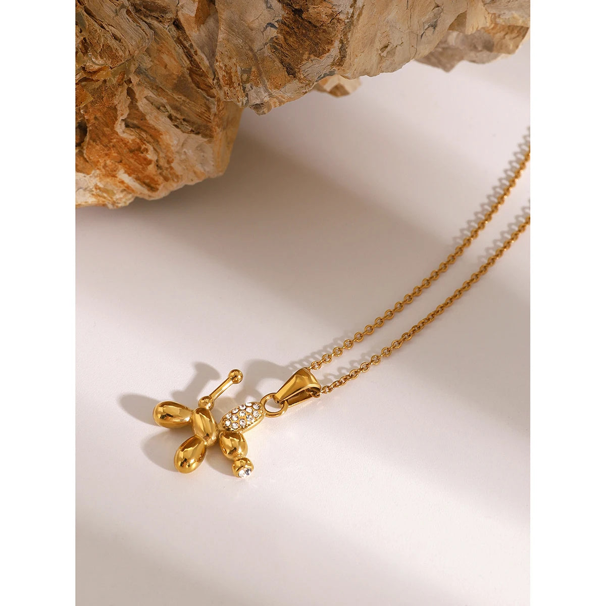 Puffed Dog Pendant Necklace