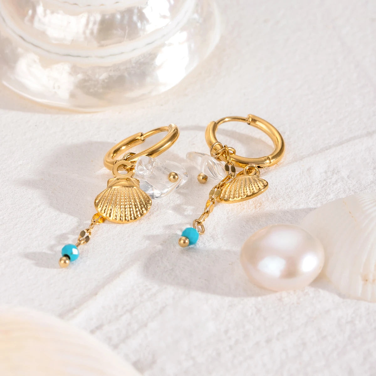 Shell x Gem Earrings