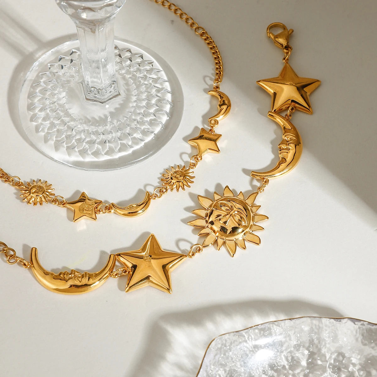 Star Moon Charm Bracelet