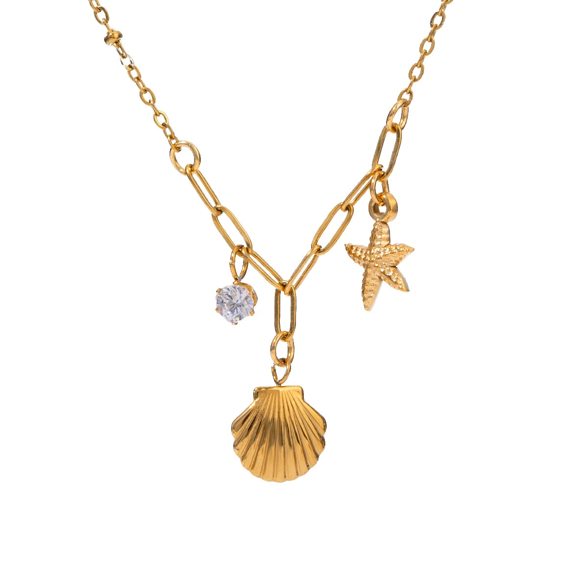 Zircon Starfish Necklace