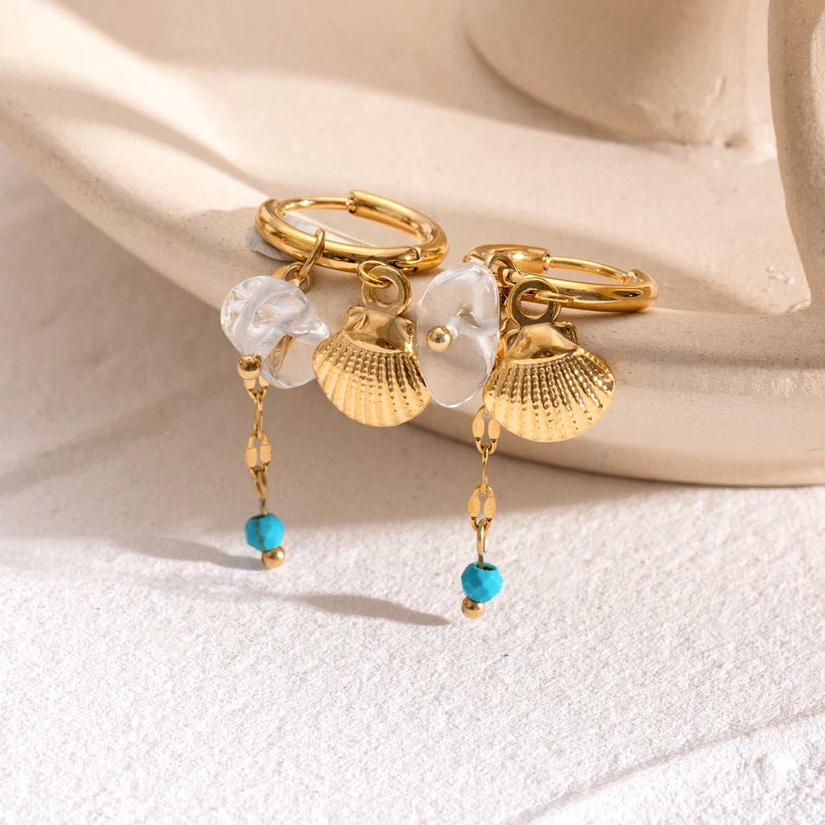 Shell x Gem Earrings