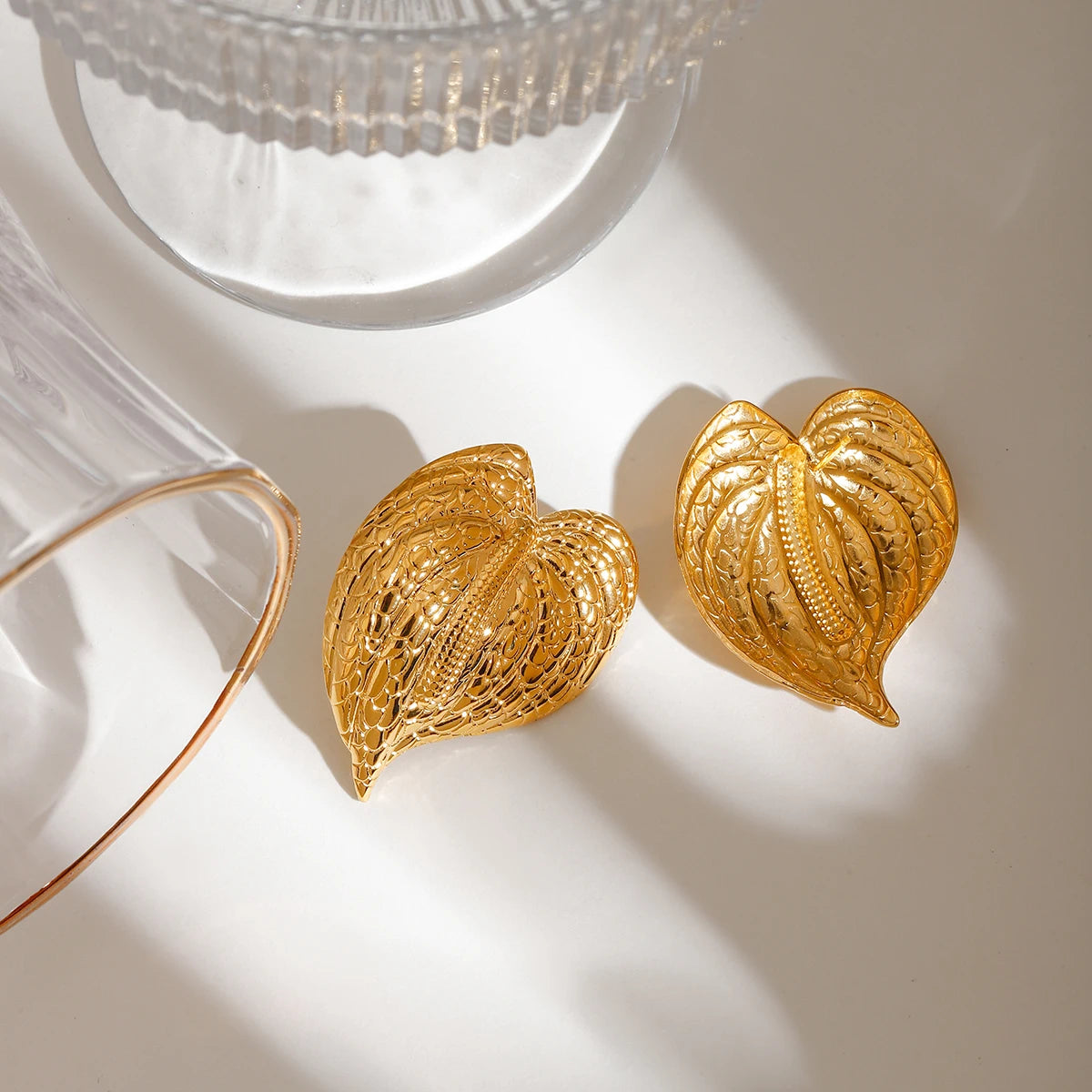 Hammered Leaf Earring