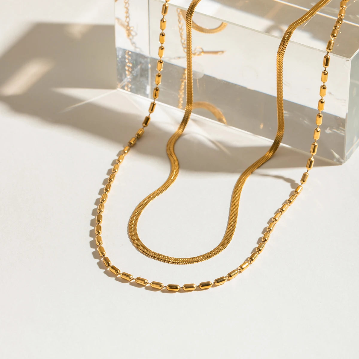 Gold Double Layer Necklace