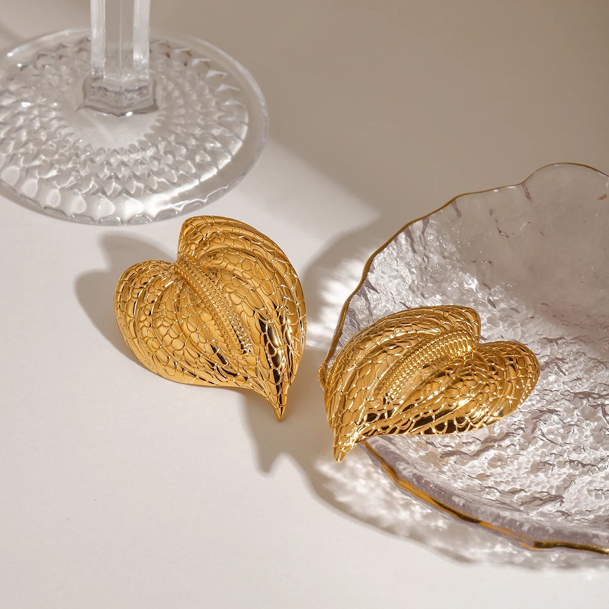 Hammered Leaf Earring