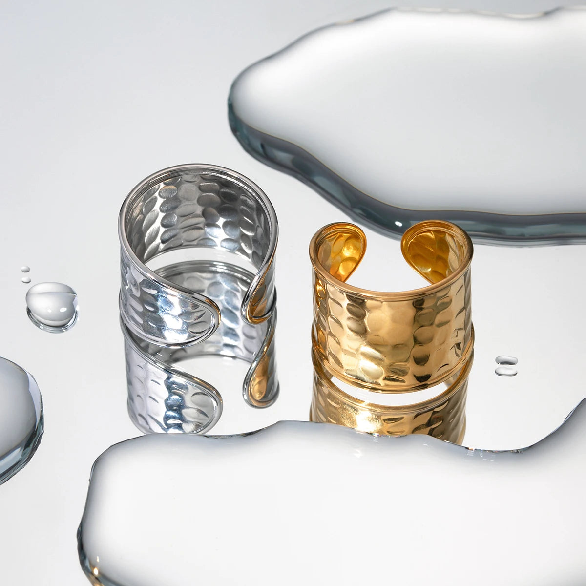 Wide Face Hammer Ring