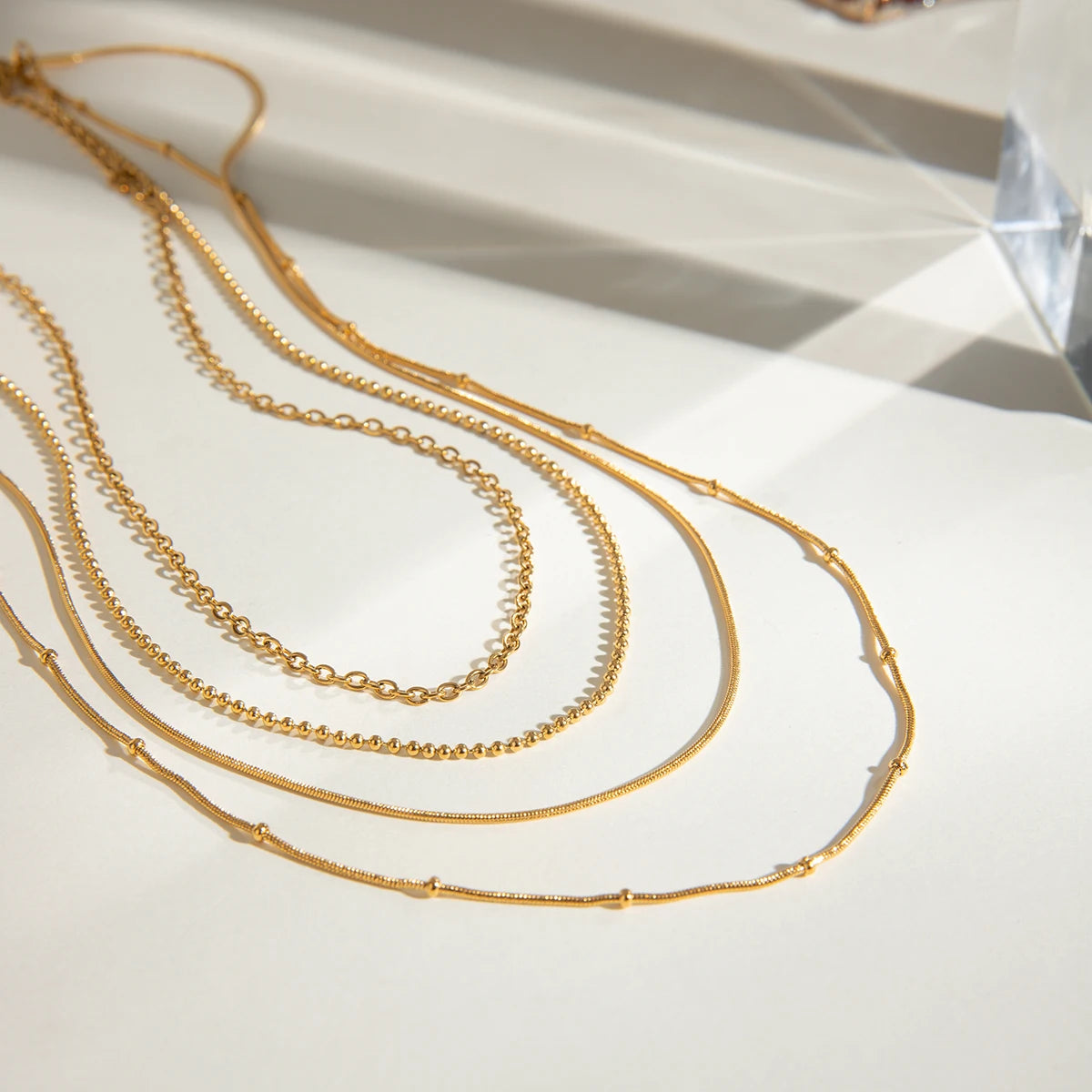 Four Layer Snake Chain Necklace