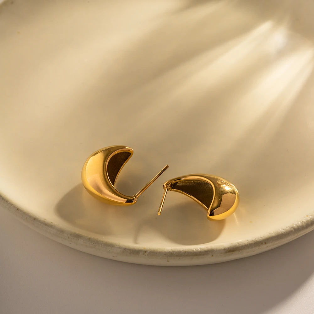 Gold Bean Earrings