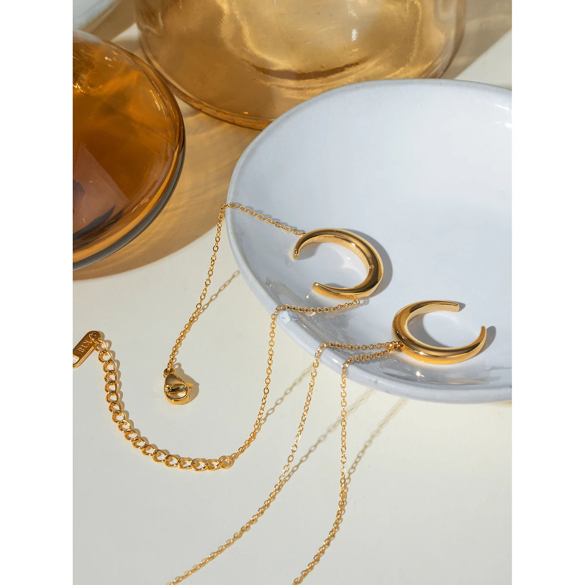 Half Moon Pendant Necklace/Bracelet Collection