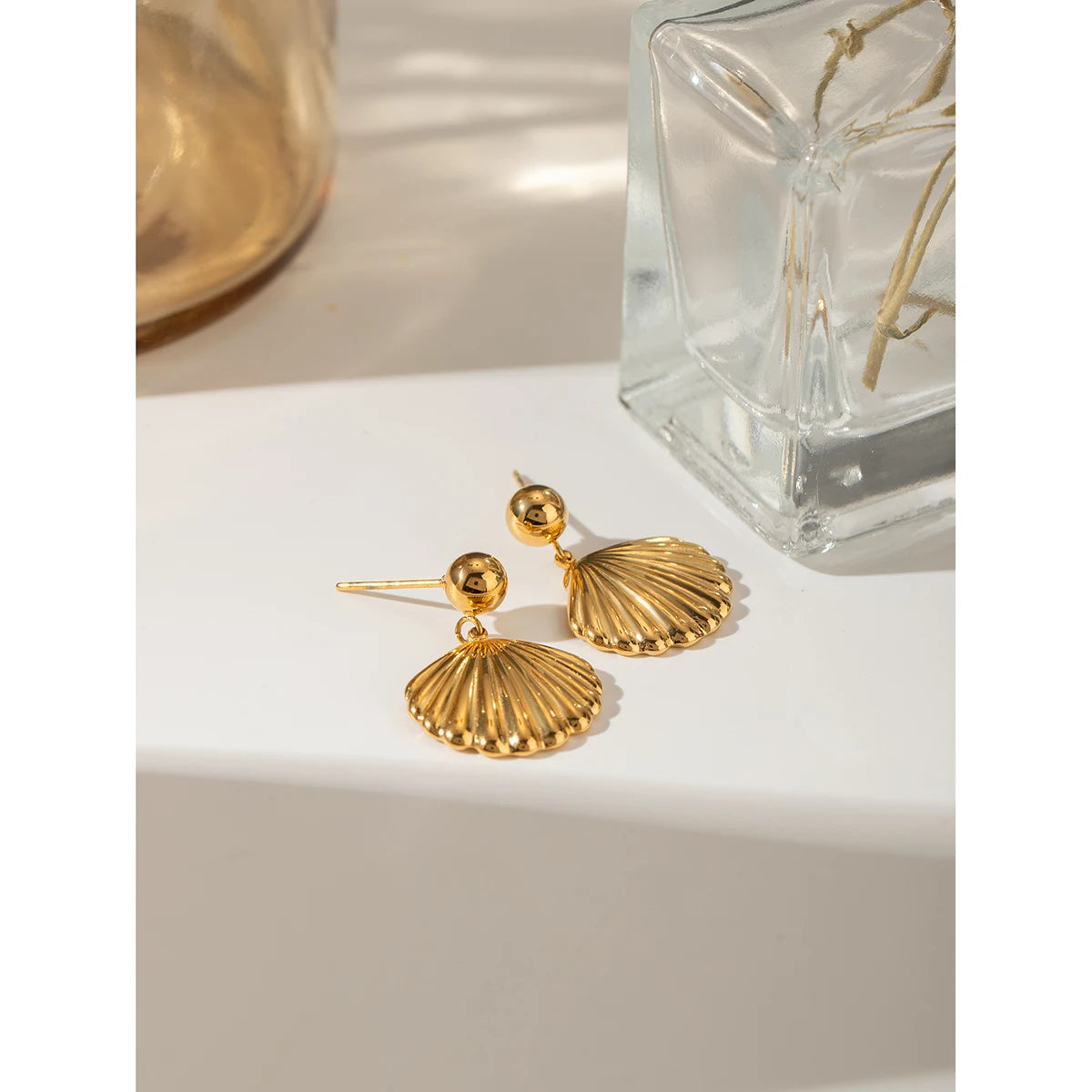 Gold Shell Earring