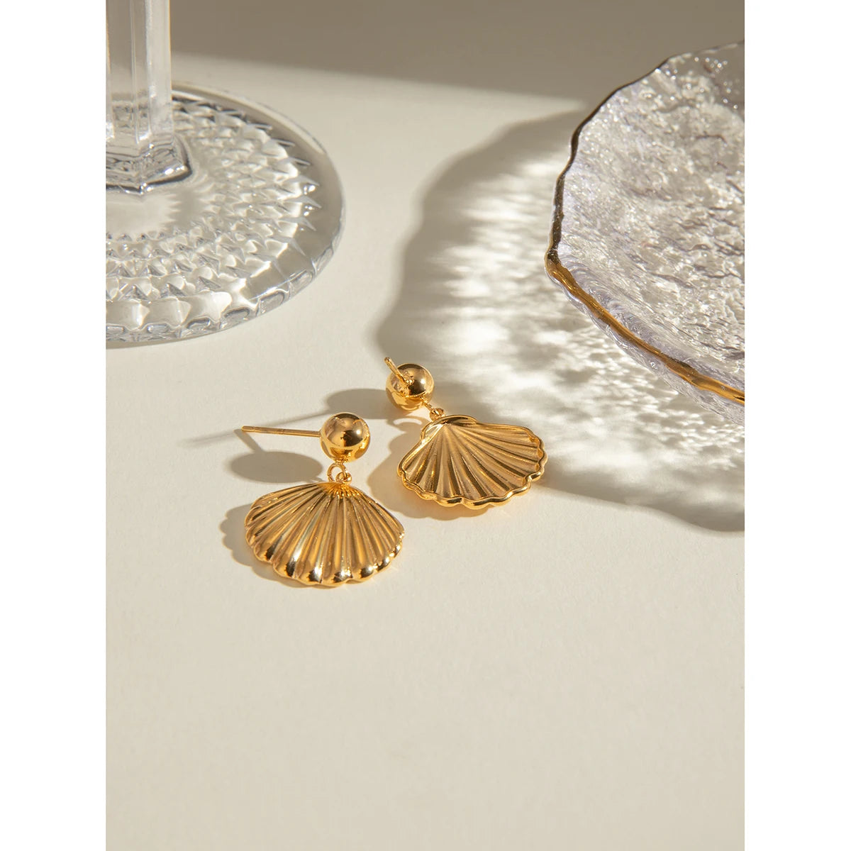 Gold Shell Earring
