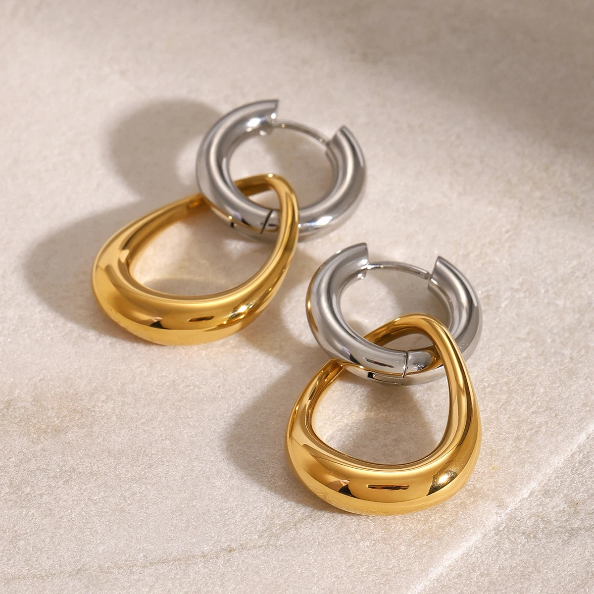 Inter-looped Hoop Earring