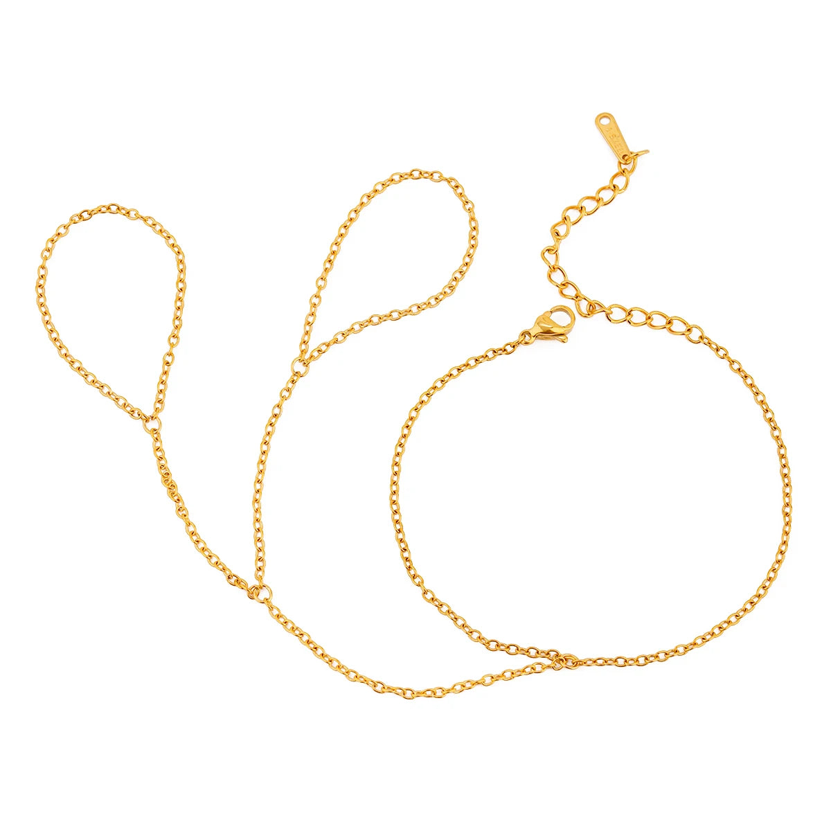 Gold Finger Linked Bracelet Chain