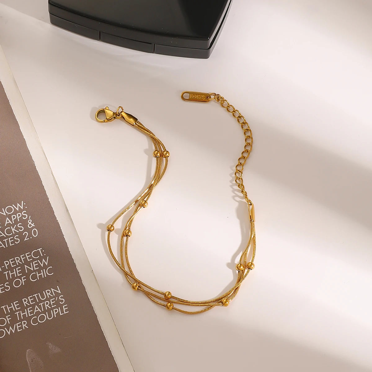 Gold Three-layer Bracelet Chain