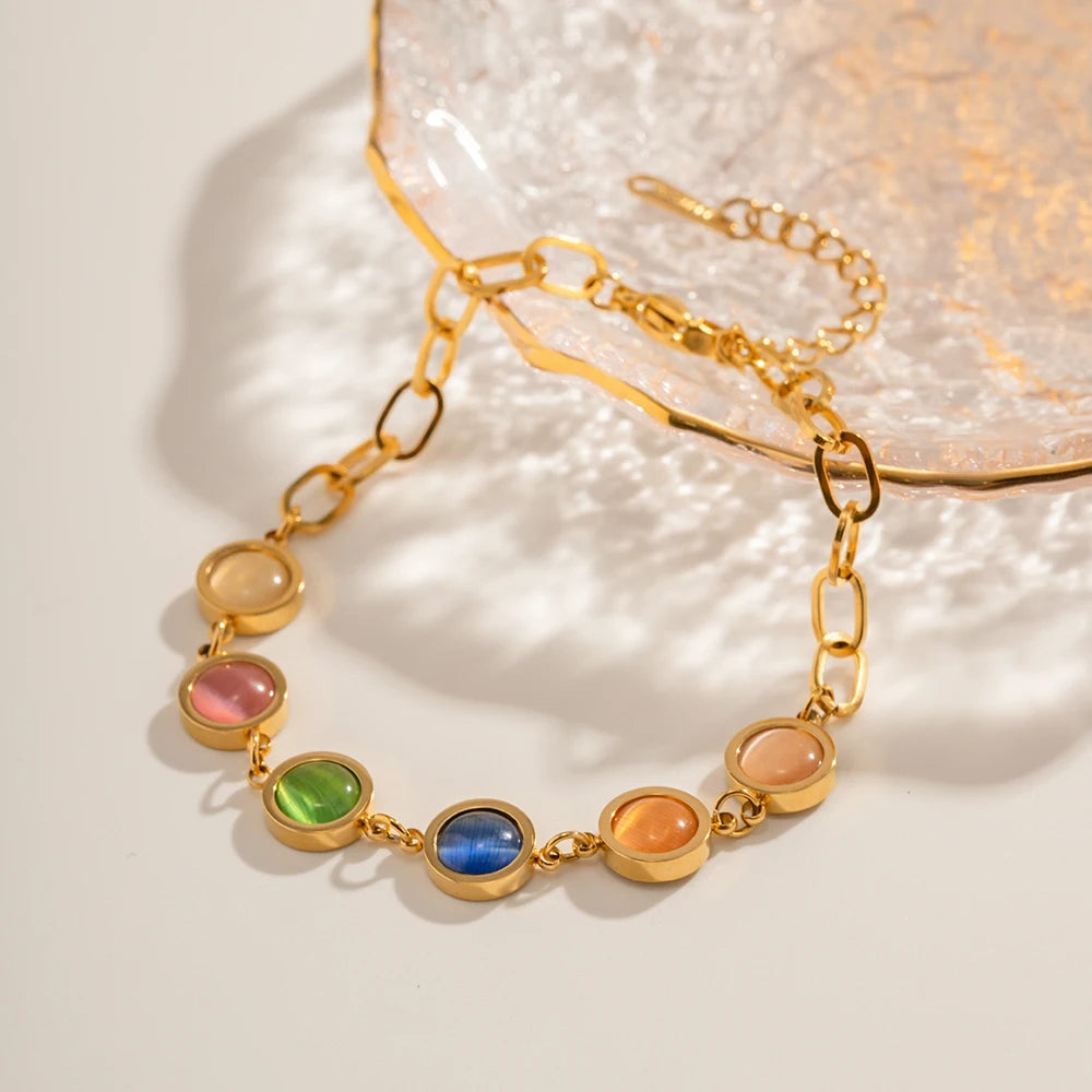 Colorful Natural Stone Bracelet