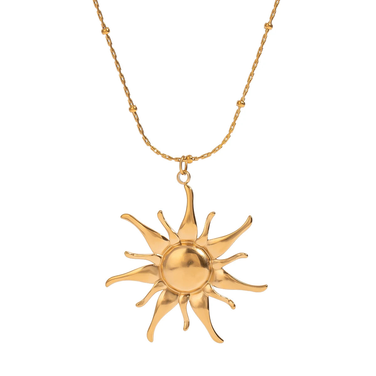 Smooth Sun Pendant Necklace