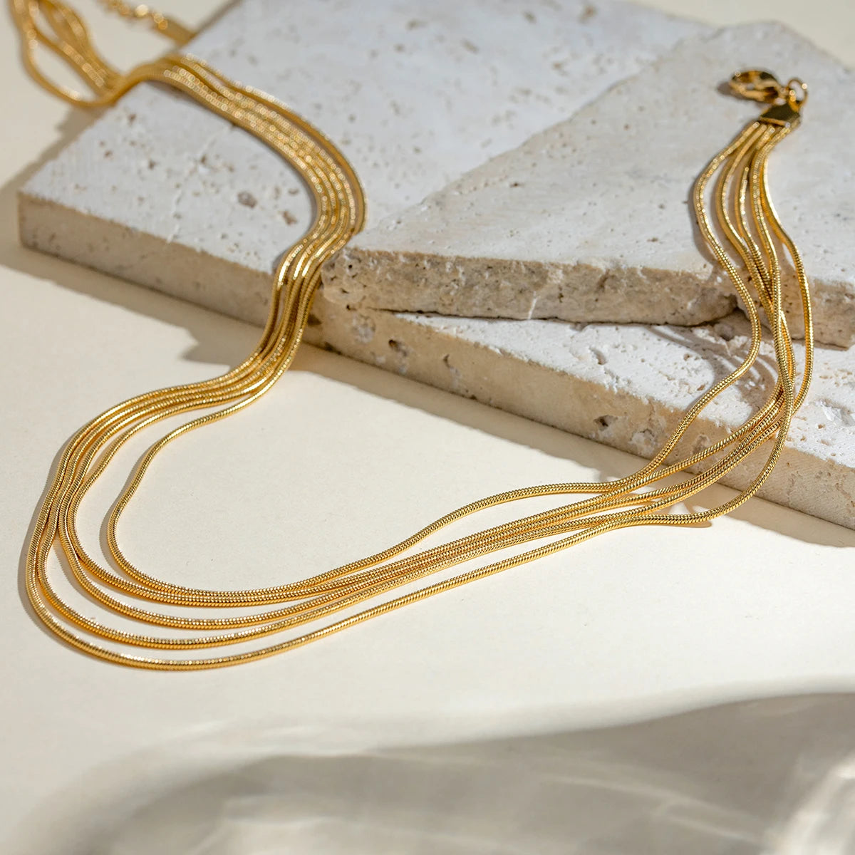 Multi-layered Round Snake Necklace