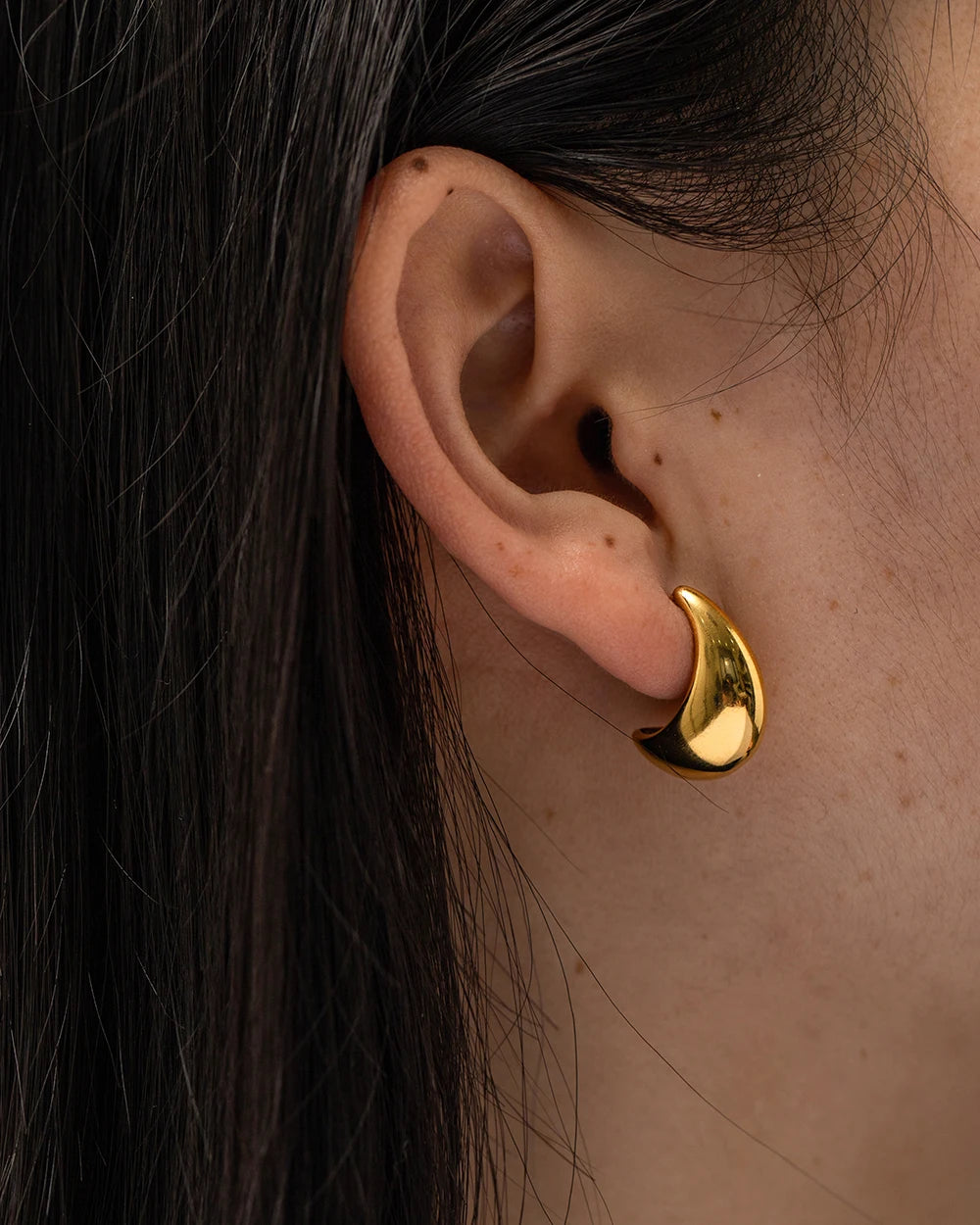 Gold Bean Earrings