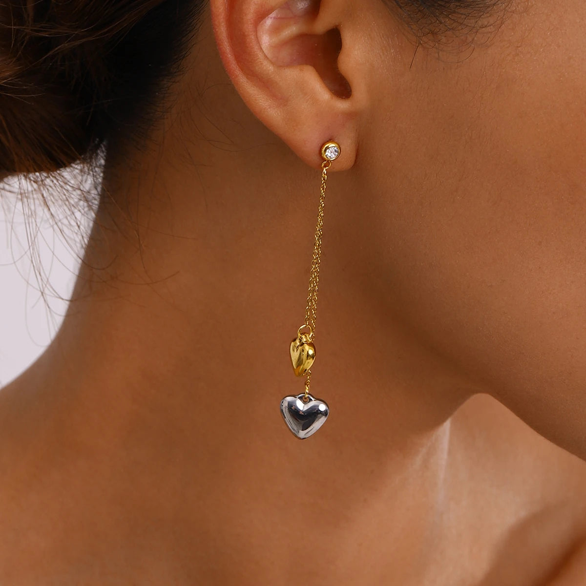Heart Tassel Earrings