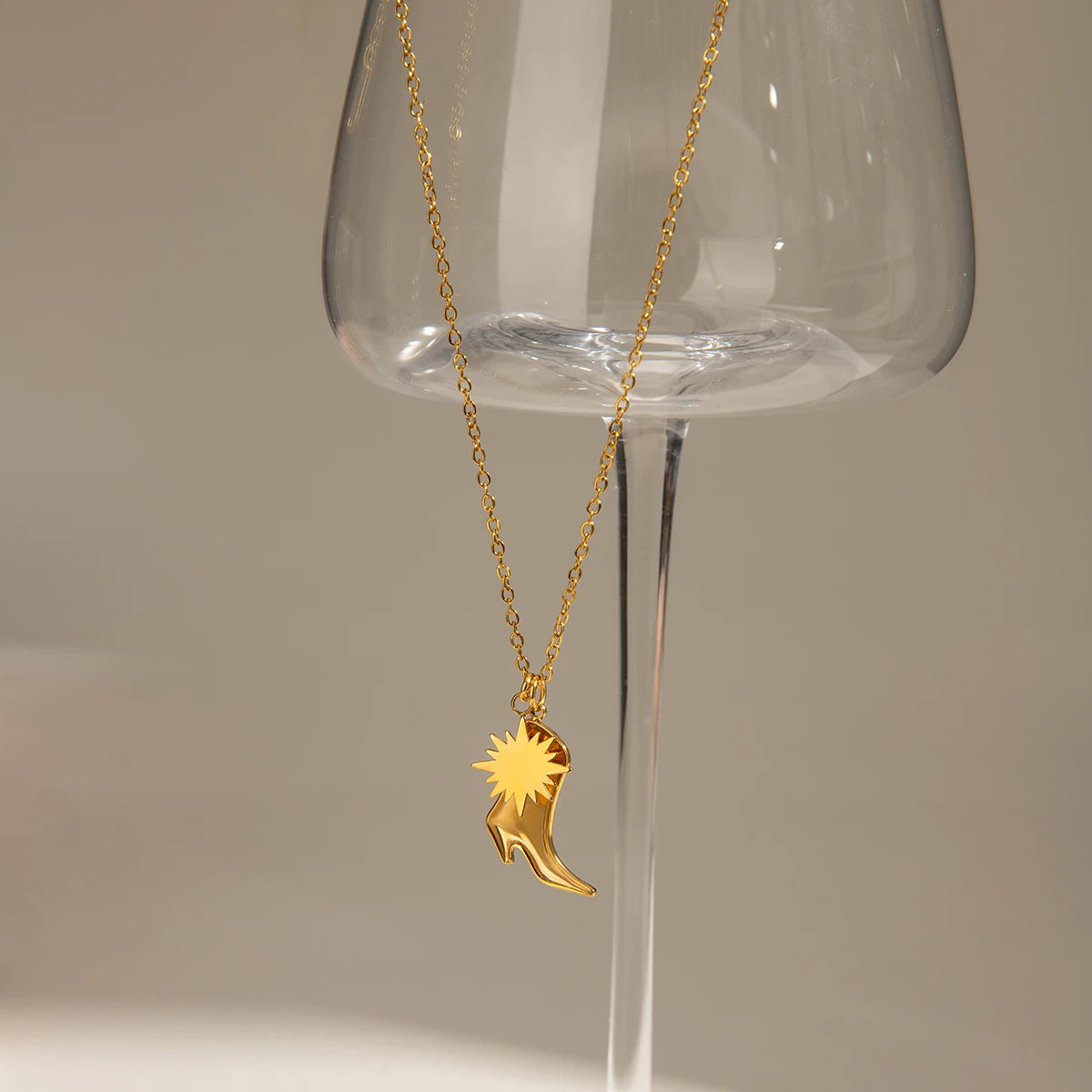 Cowboy Boot Pendant Necklace