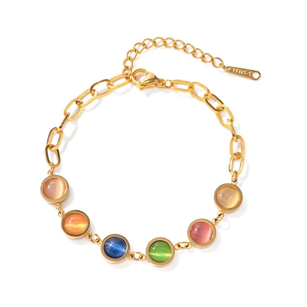 Colorful Natural Stone Bracelet