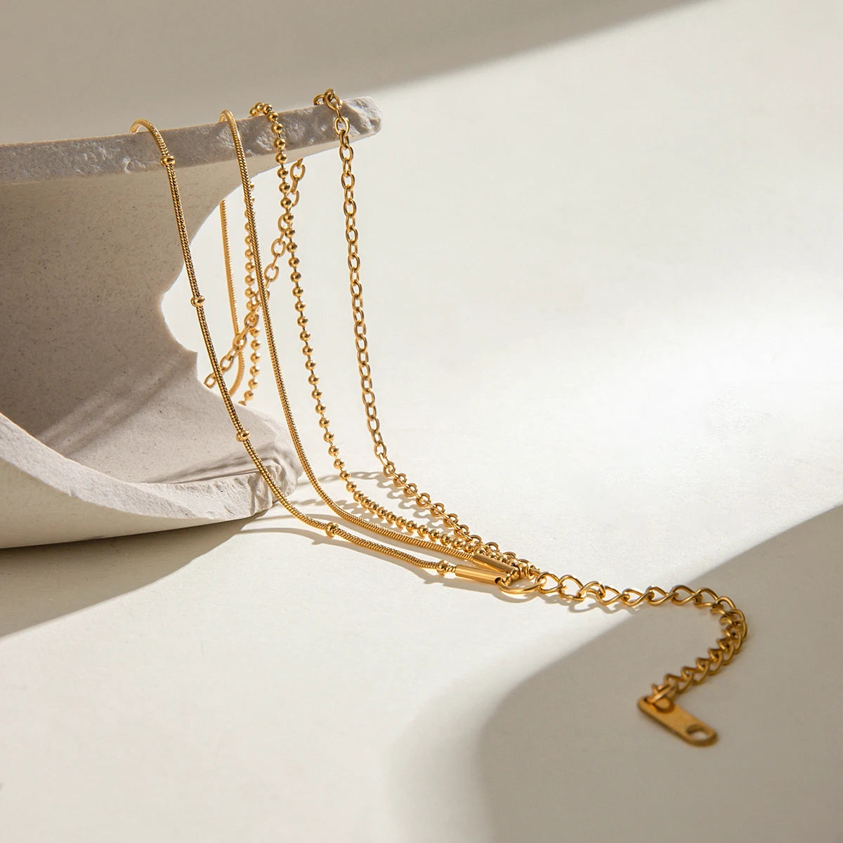 Four Layer Snake Chain Necklace