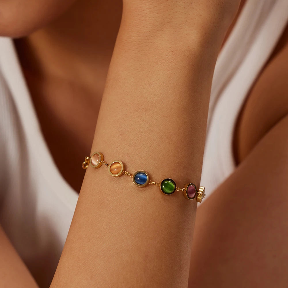 Colorful Natural Stone Bracelet