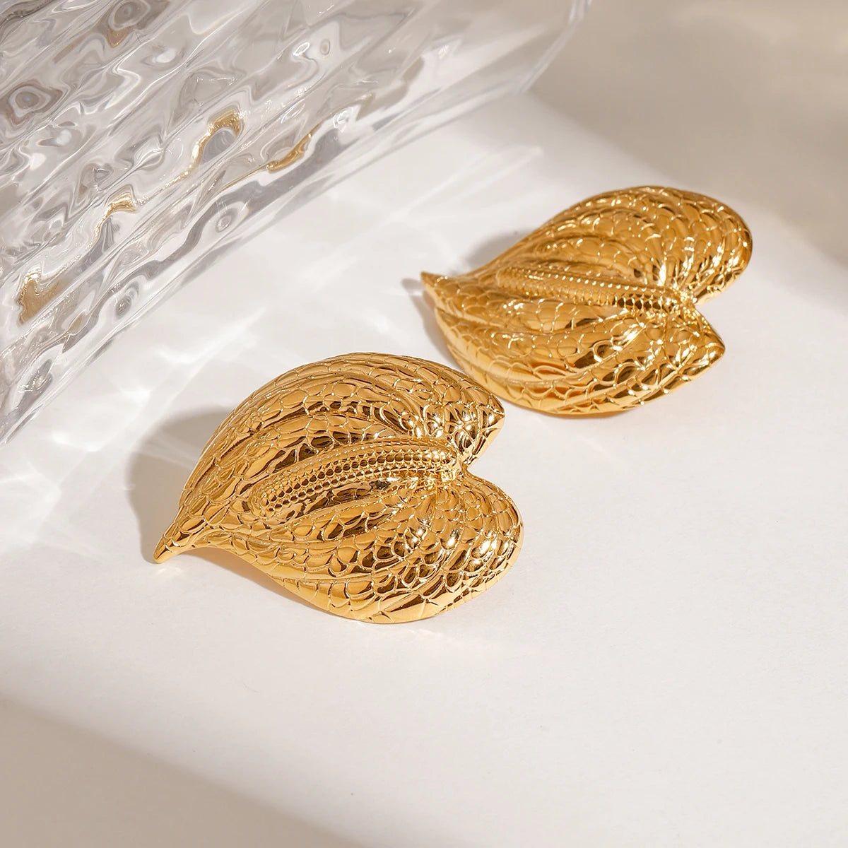 Hammered Leaf Earring