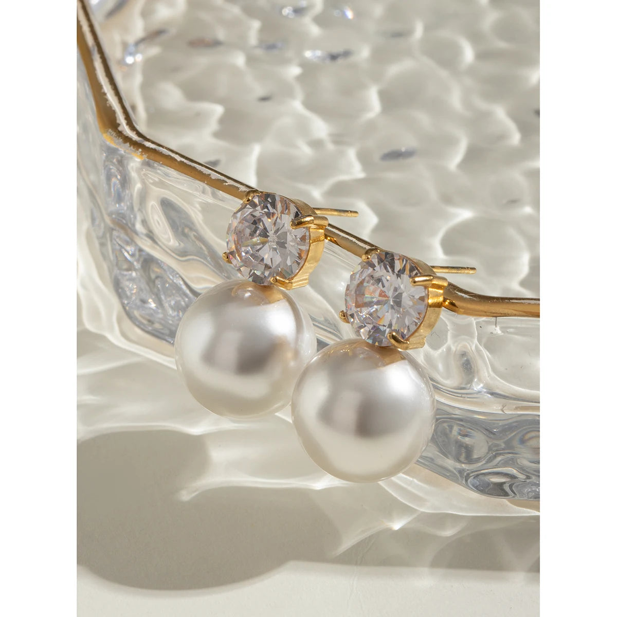 Signature Pearl And Zircon Earrings
