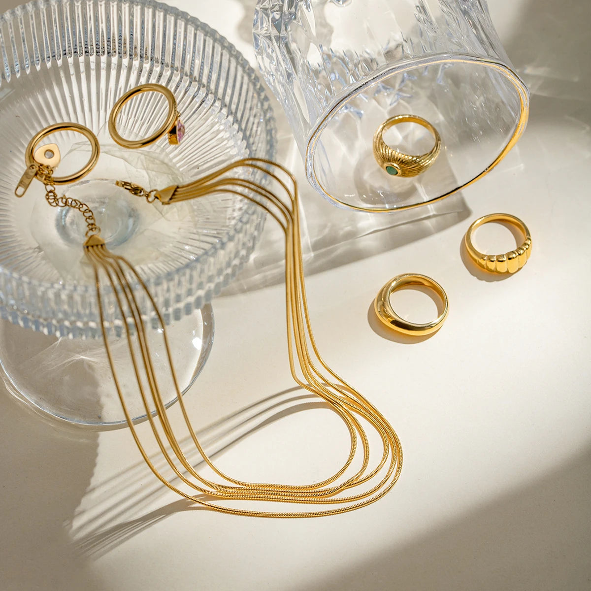 Multi-layered Round Snake Necklace