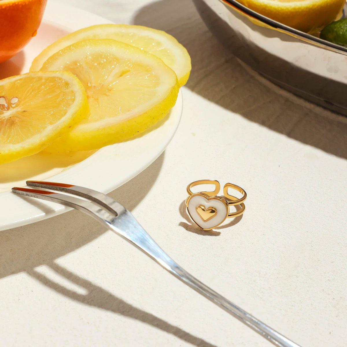 Oil Drop Heart Ring