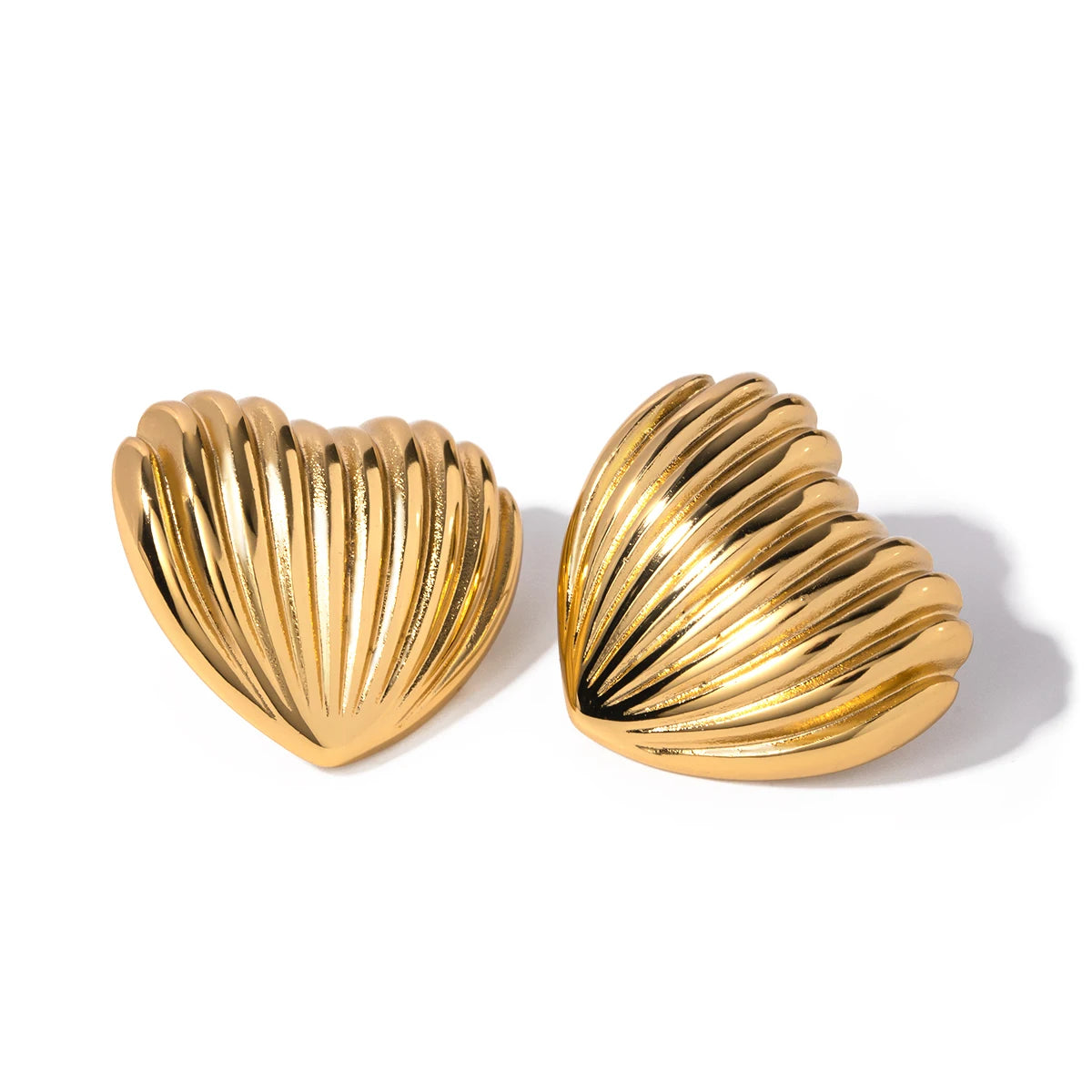 Striped Love Heart Earrings
