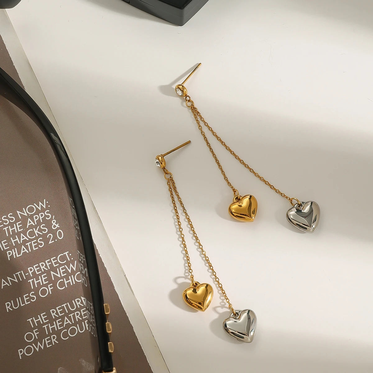 Heart Tassel Earrings