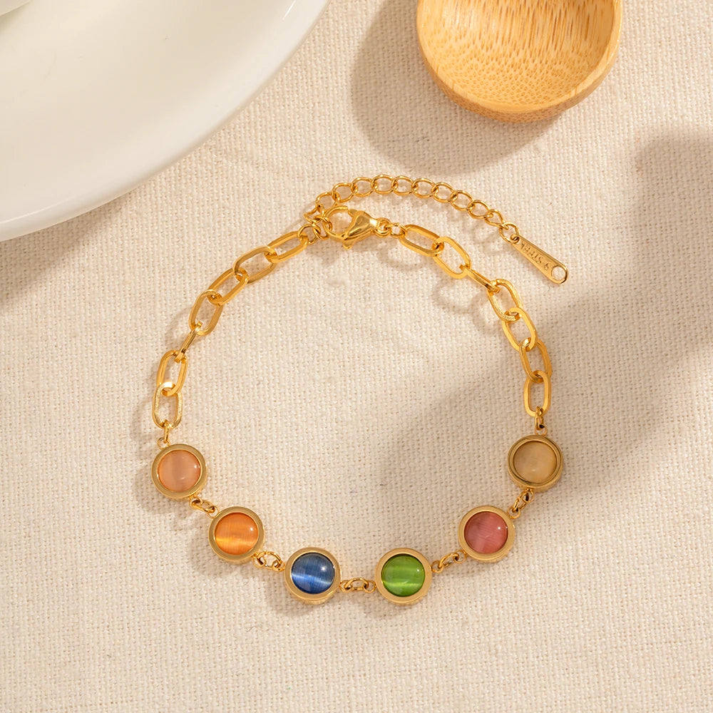Colorful Natural Stone Bracelet