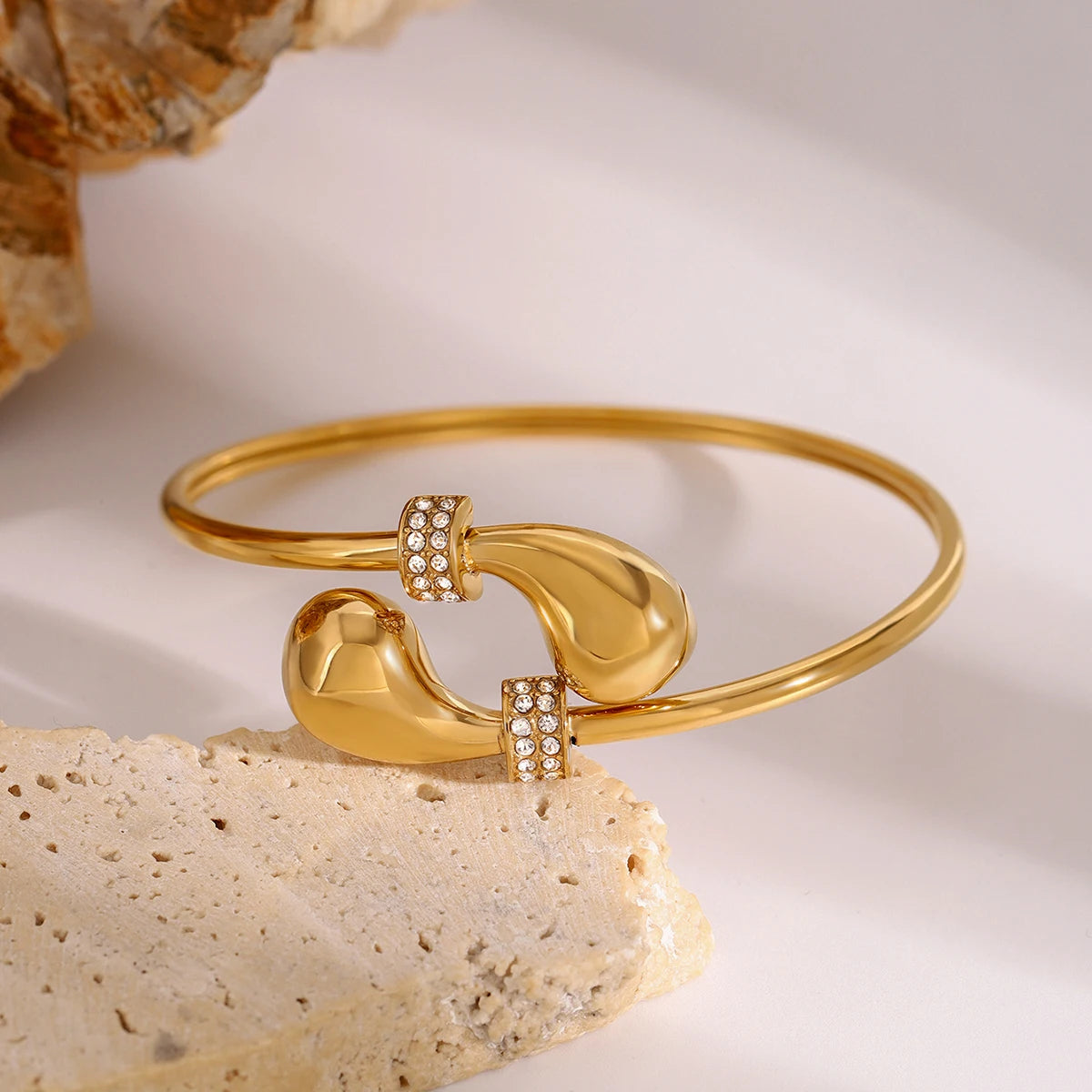 Gold Double Droplet Bracelet