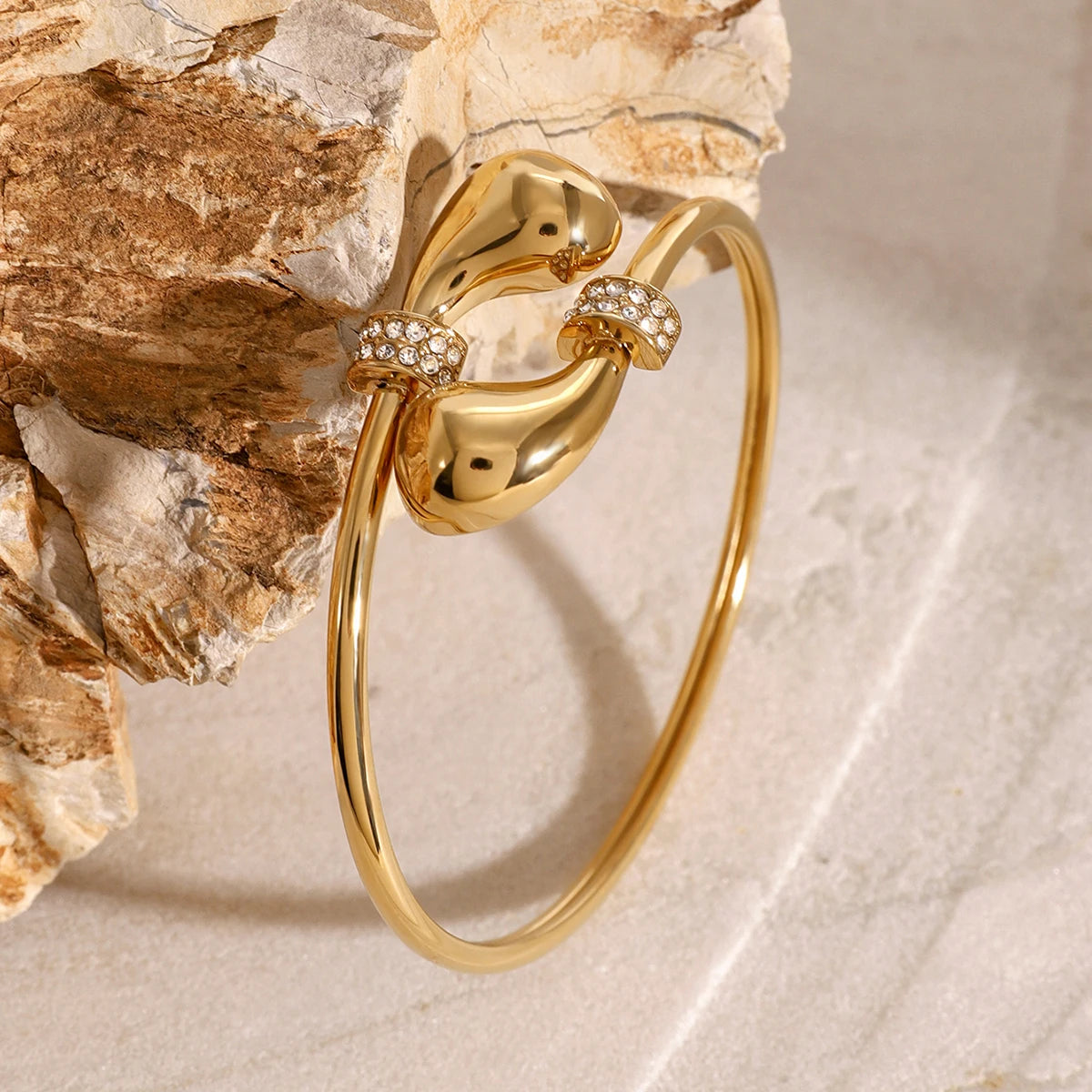 Gold Double Droplet Bracelet