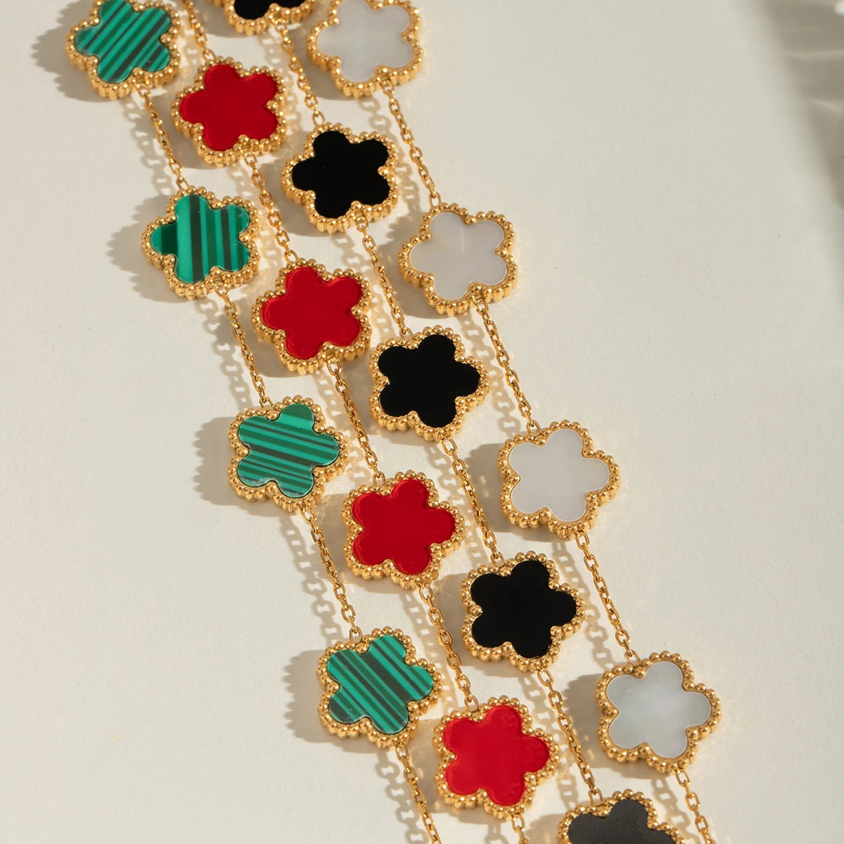 Multi-color 5-petal Flower Bracelet