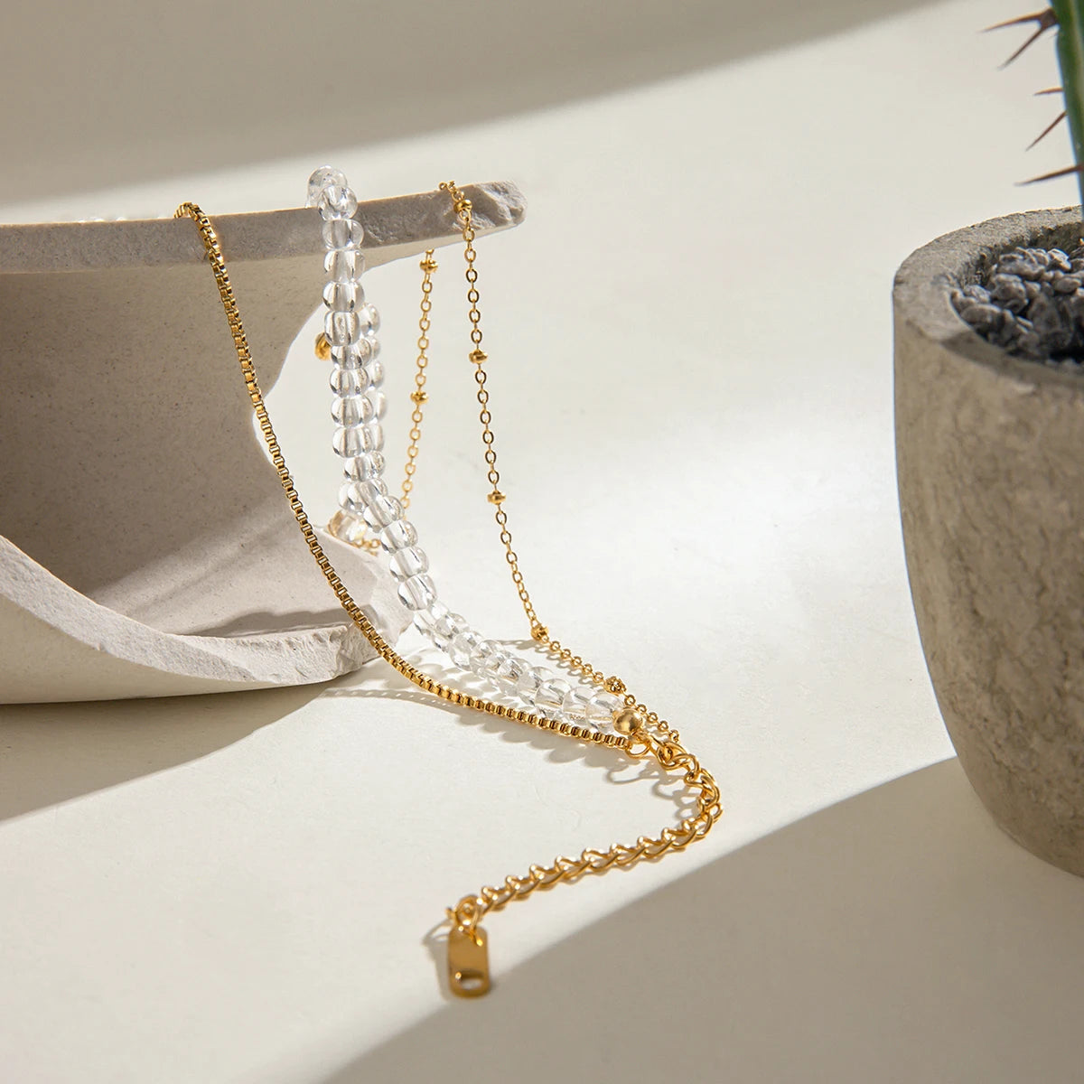 Vintage Three Layer Star Necklace