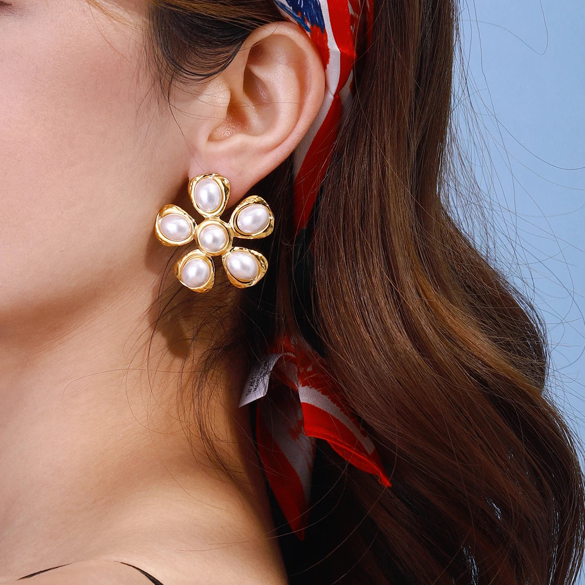 Imitation Pearl Flower Ring