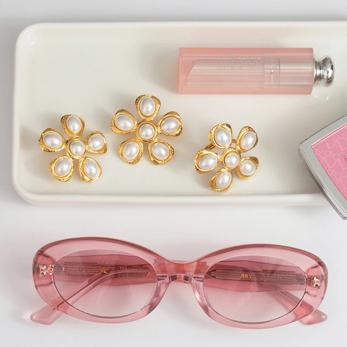 Imitation Pearl Flower Ring
