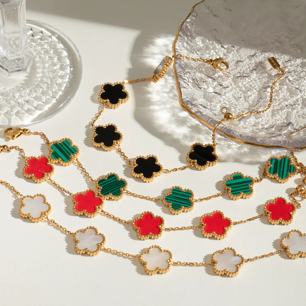Multi-color 5-petal Flower Bracelet