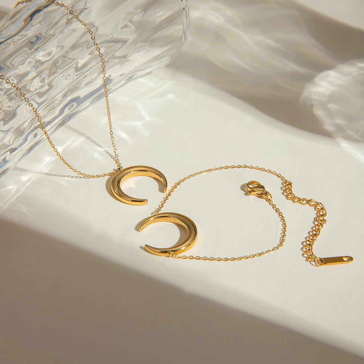 Half Moon Pendant Necklace/Bracelet Collection