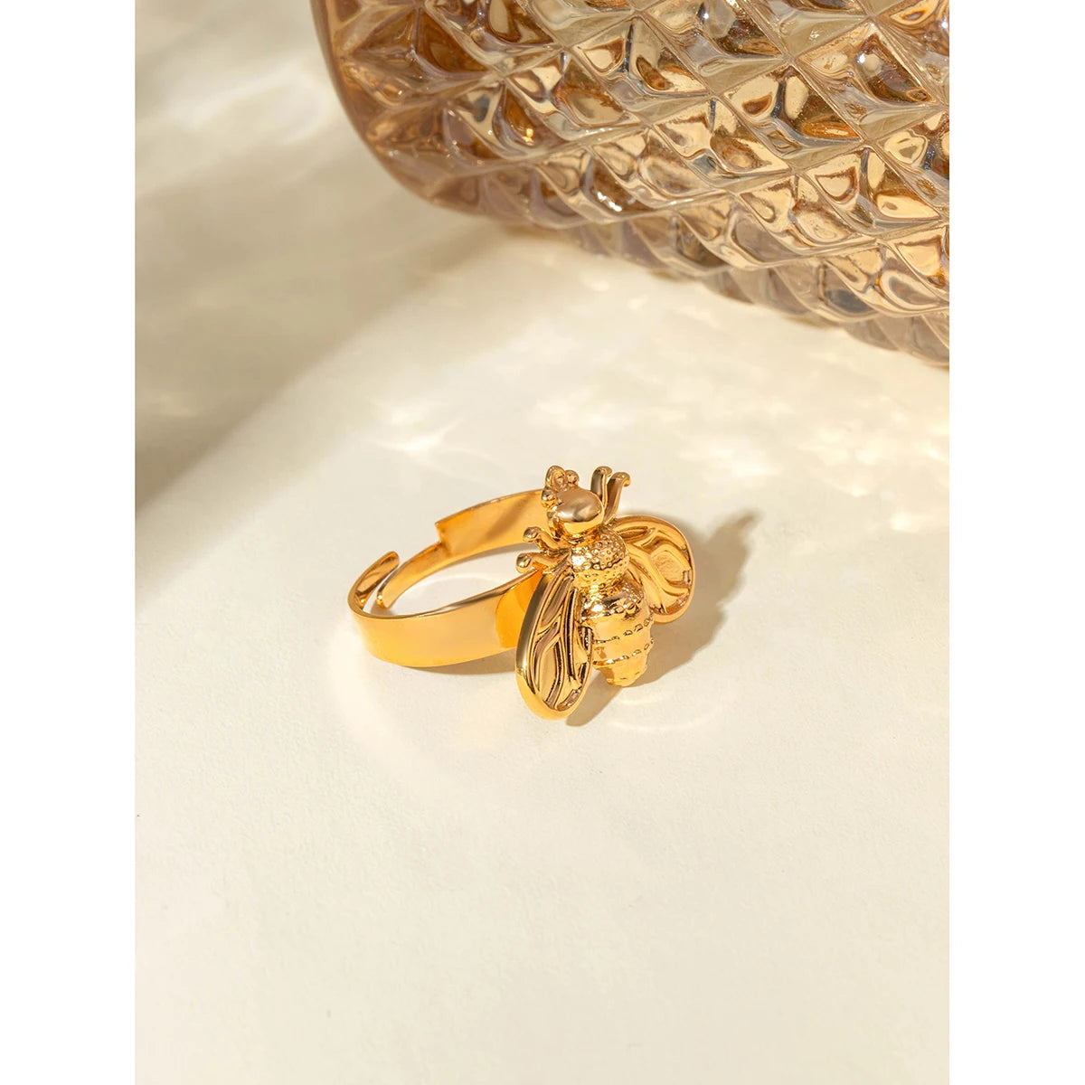 Gold Bee Ring