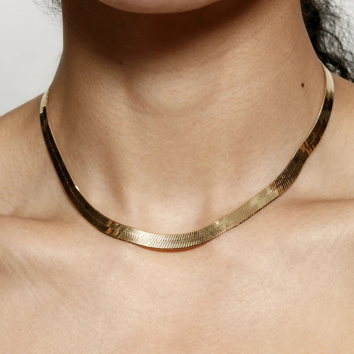 Gold Plated Snake Chain Necklace