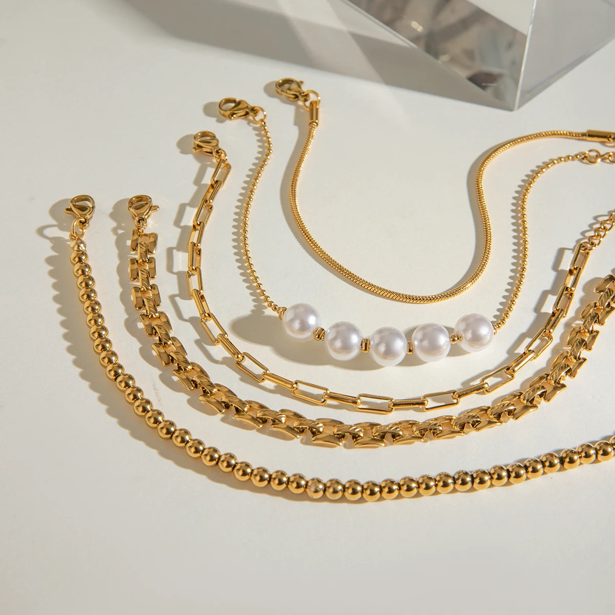 Pearl Snake Imitation Bracelet Set