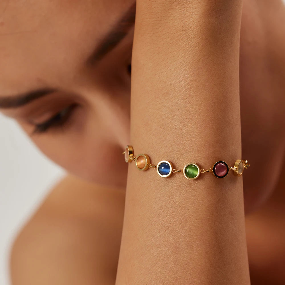 Colorful Natural Stone Bracelet
