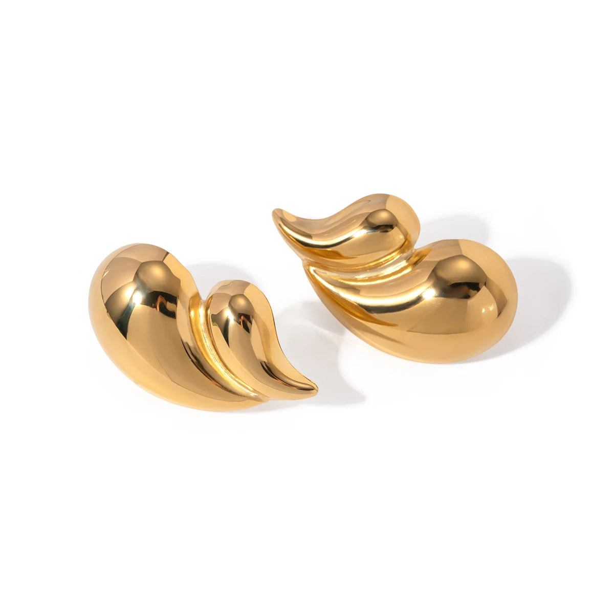 Gold Double Layer Earrings