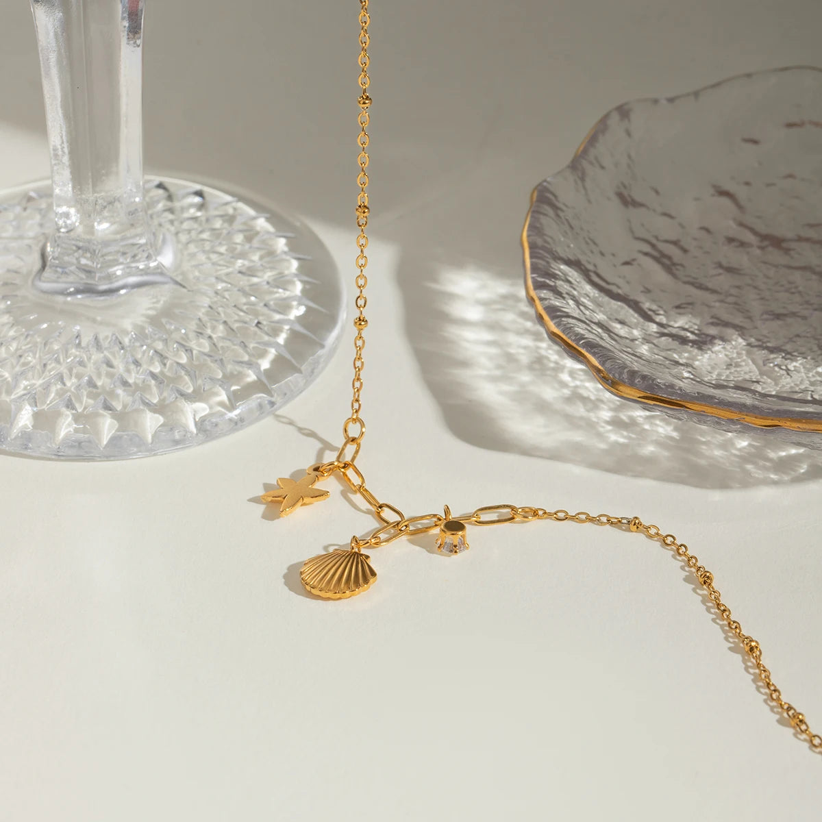 Zircon Starfish Necklace